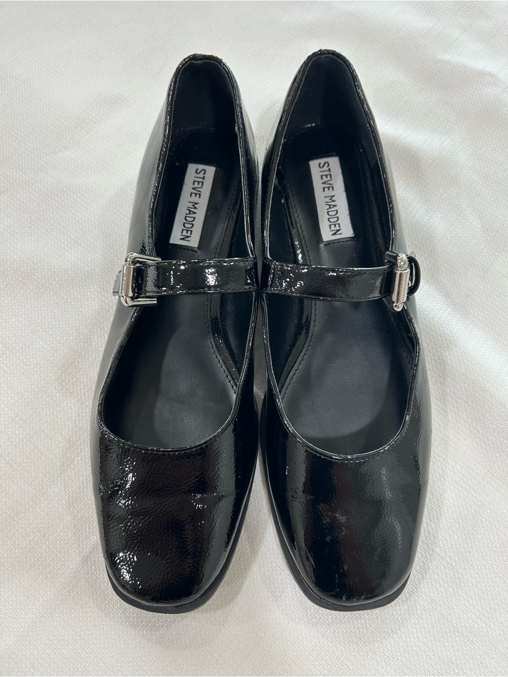 Steve Madden Black Patent Mary Jane Flats